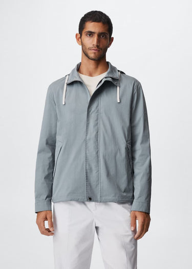 Hooded windbreaker jacket